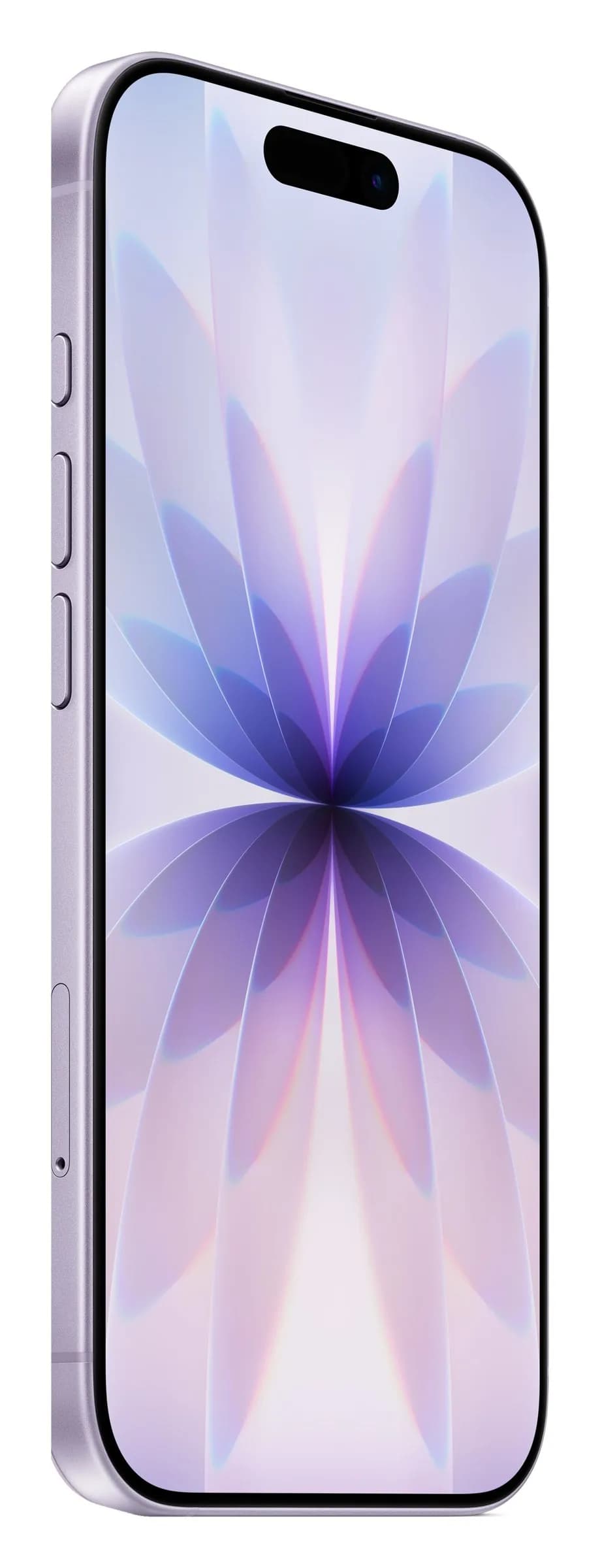 Apple iPhone 17 em Lavanda – vista de frente com o ecrã, imagem oficial Apple