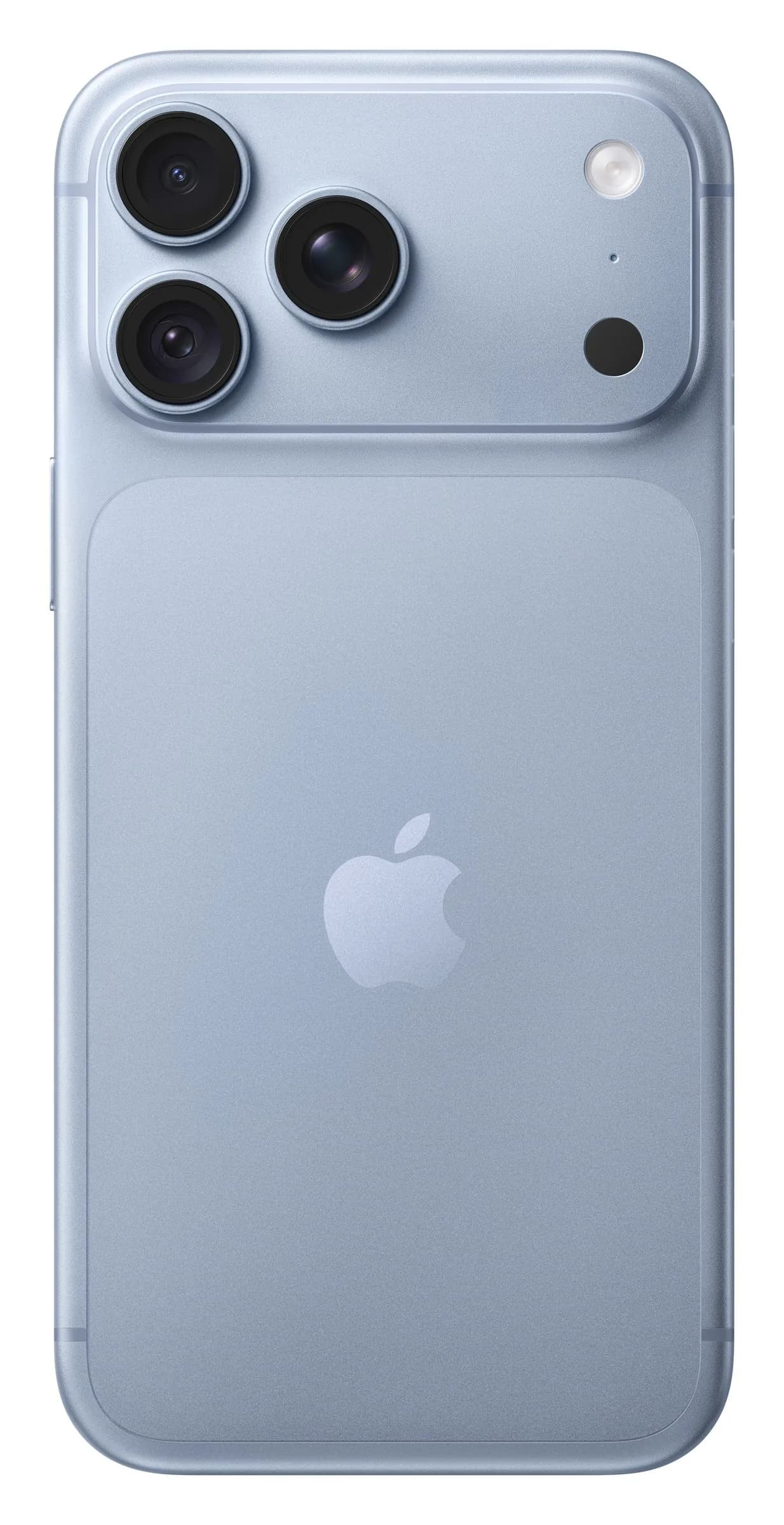 Apple iPhone 18 Pro Max em Glaciar – traseira com câmaras, imagem oficial Apple