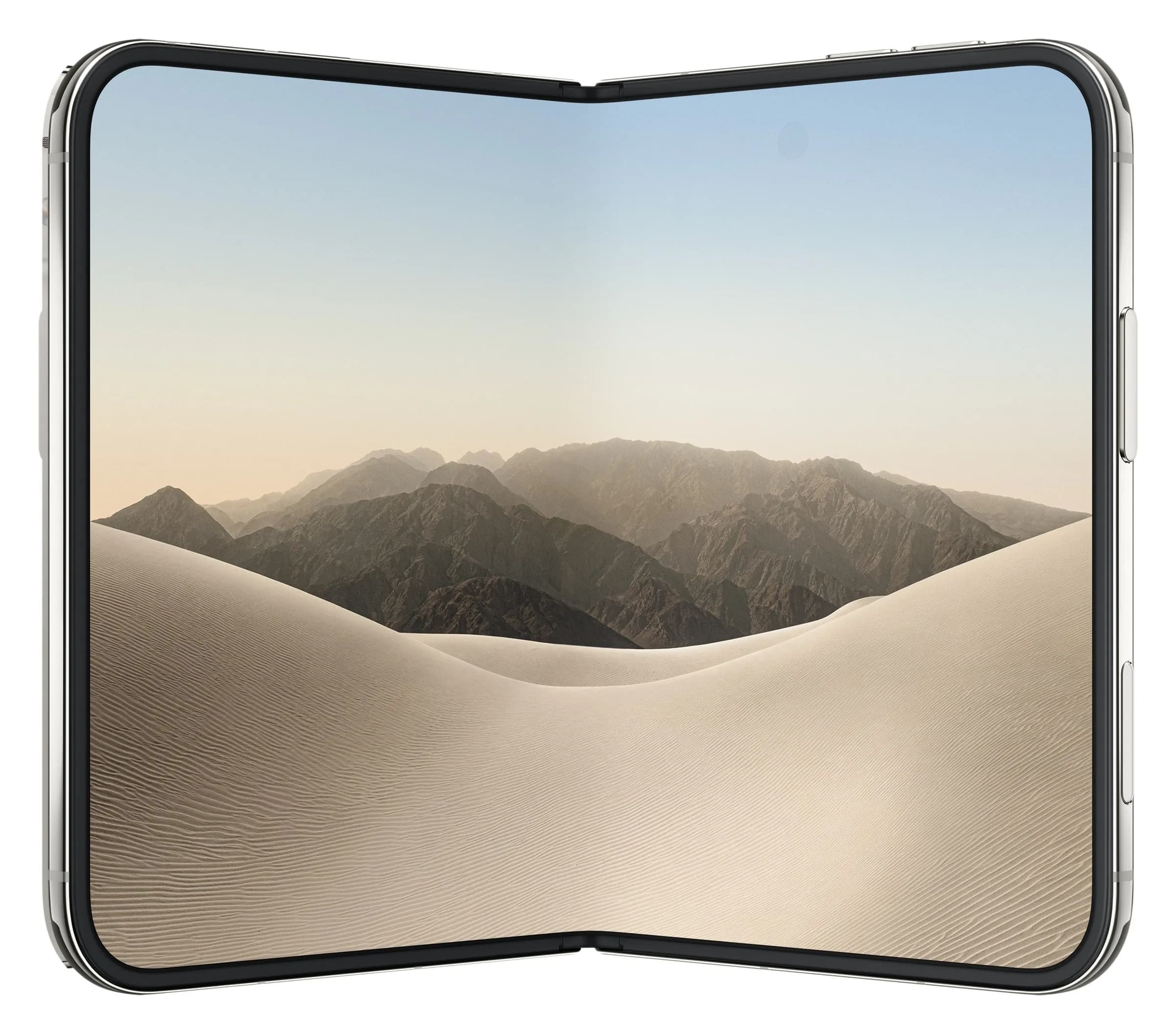 Apple iPhone Duo em Branco estelar – aberto, vista de frente, imagem oficial Apple