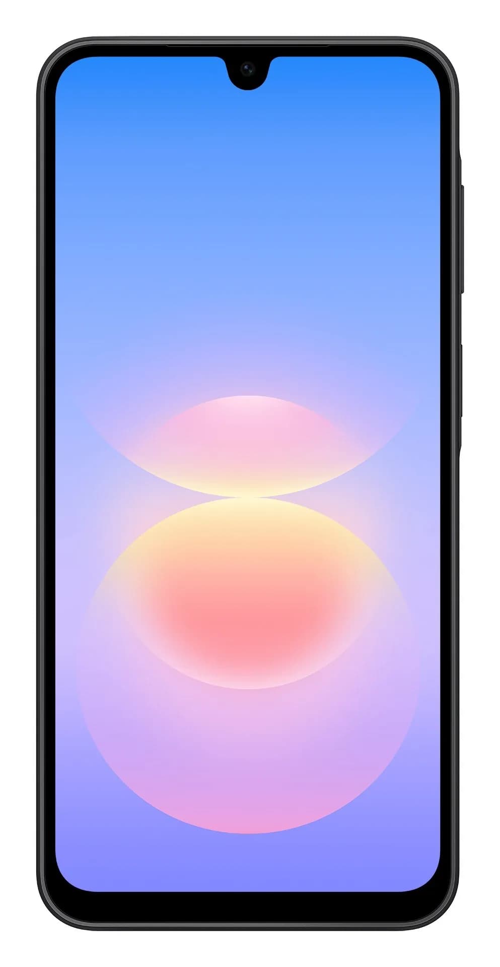 Samsung Galaxy A18 em Preto – frente com o ecrã, imagem oficial Samsung