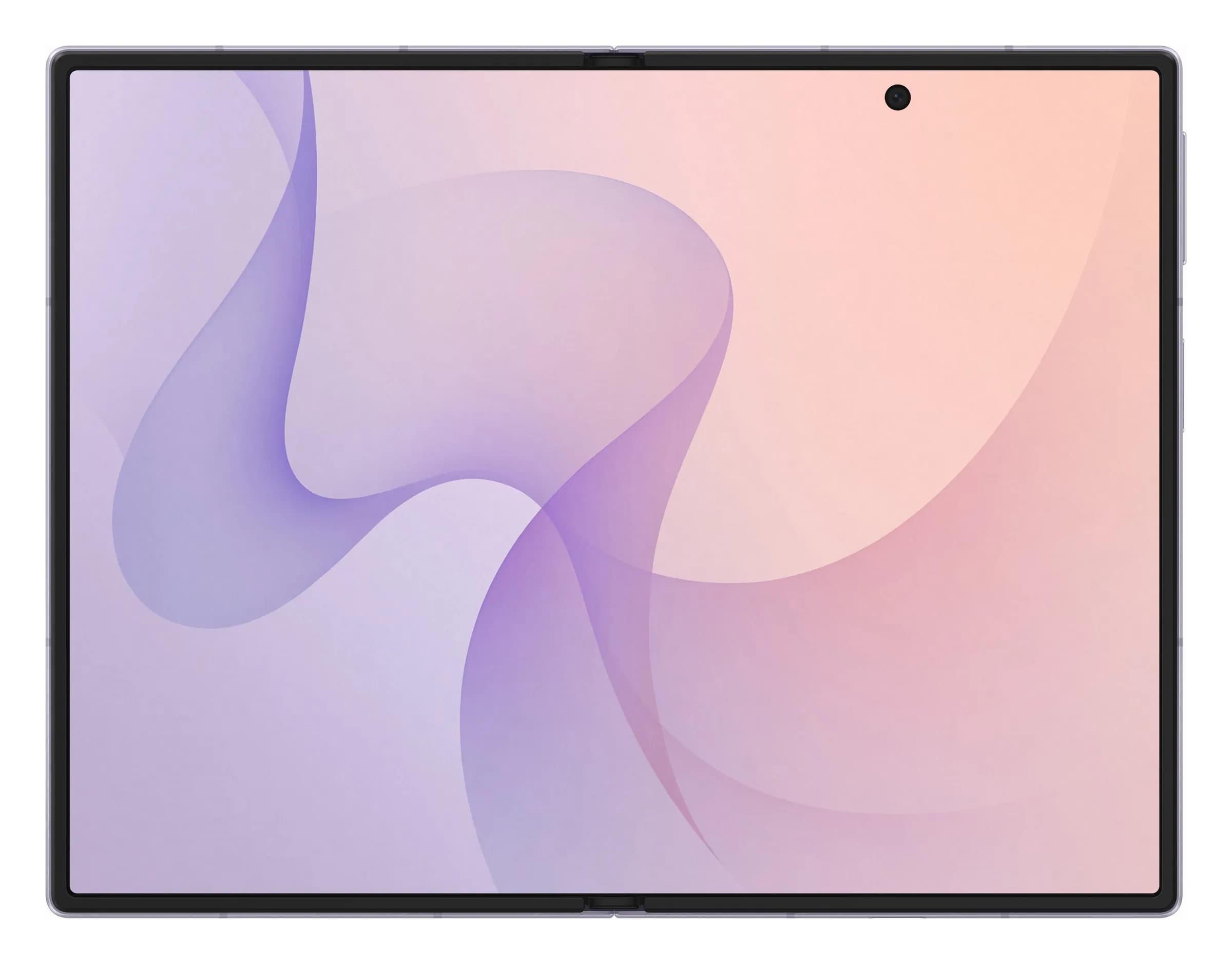 Samsung Galaxy Z Fold8 em Lavanda – aberto, vista de frente, imagem oficial Samsung