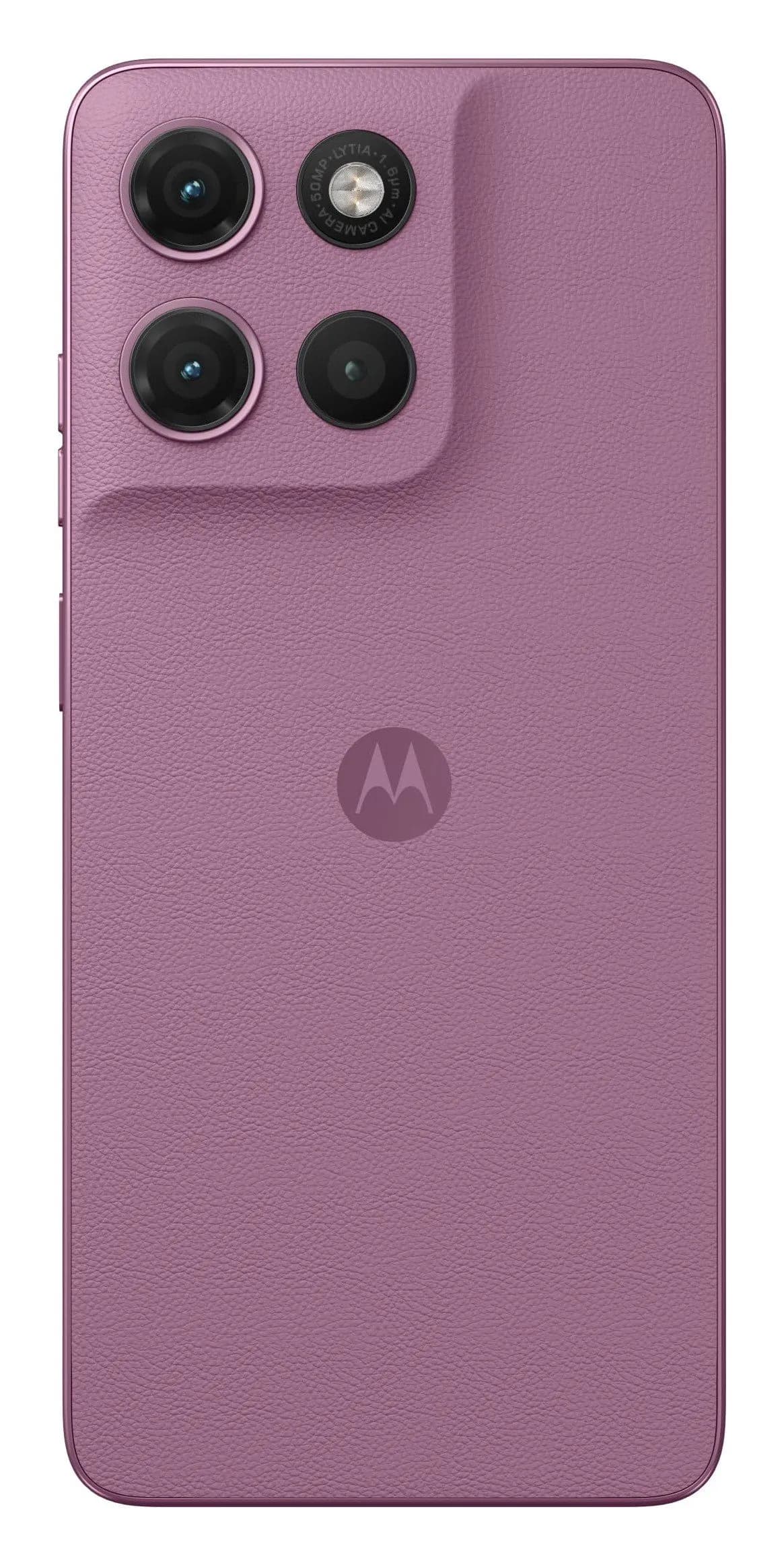 Motorola Moto G17 em Bordeaux – traseira com câmaras, imagem oficial Motorola