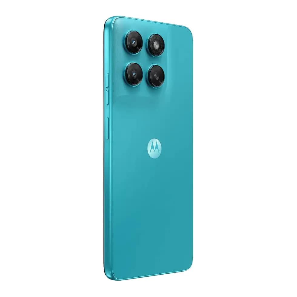 Motorola Moto G47 Power em PANTONE Capri – traseira, imagem oficial Motorola