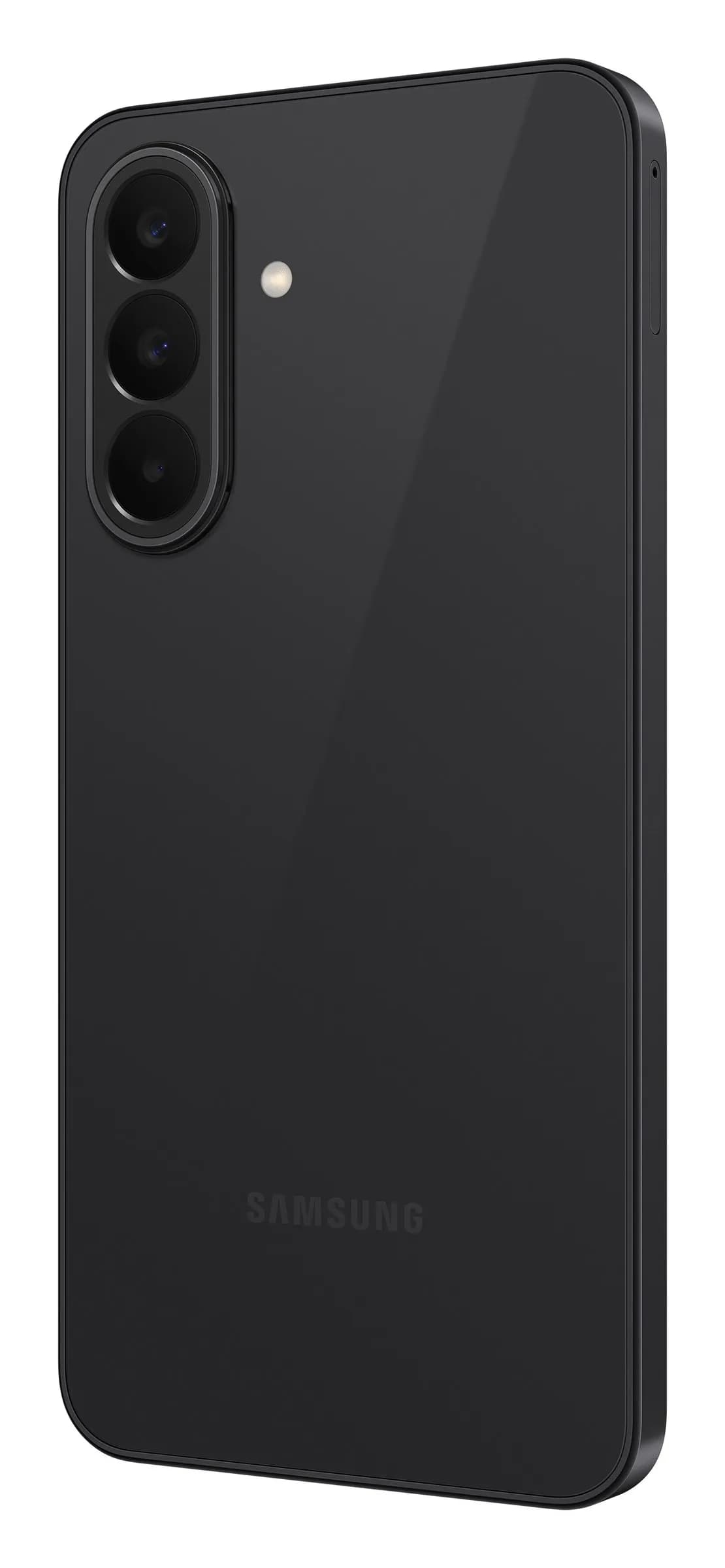Samsung Galaxy A27 em Preto – traseira em ângulo de 30°, imagem oficial Samsung